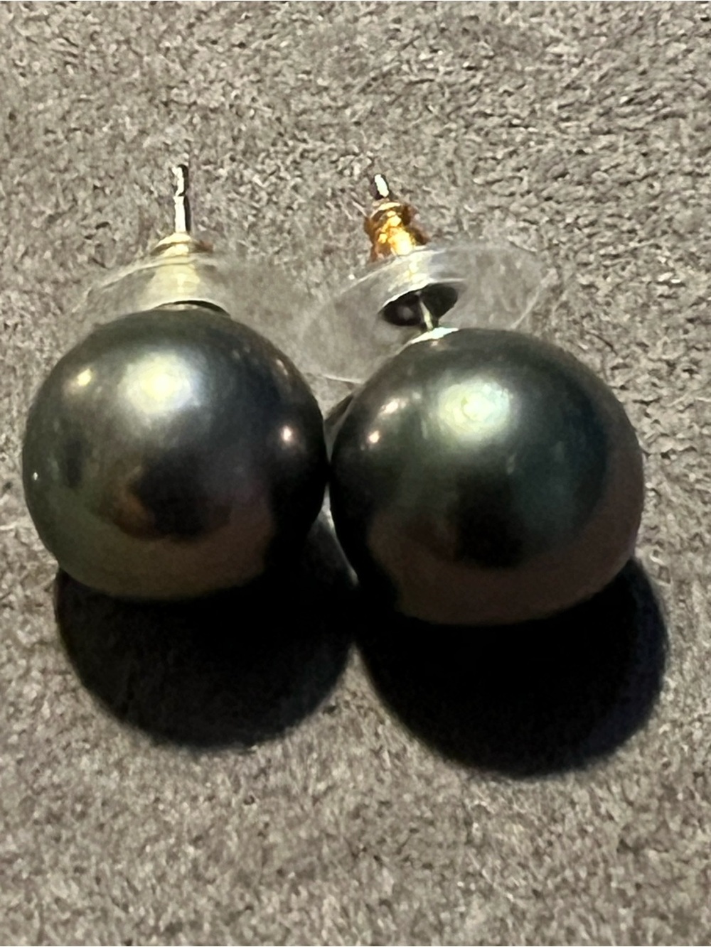 Classic Black Pearl Stud Earrings - Elegant Women’s Jewelry